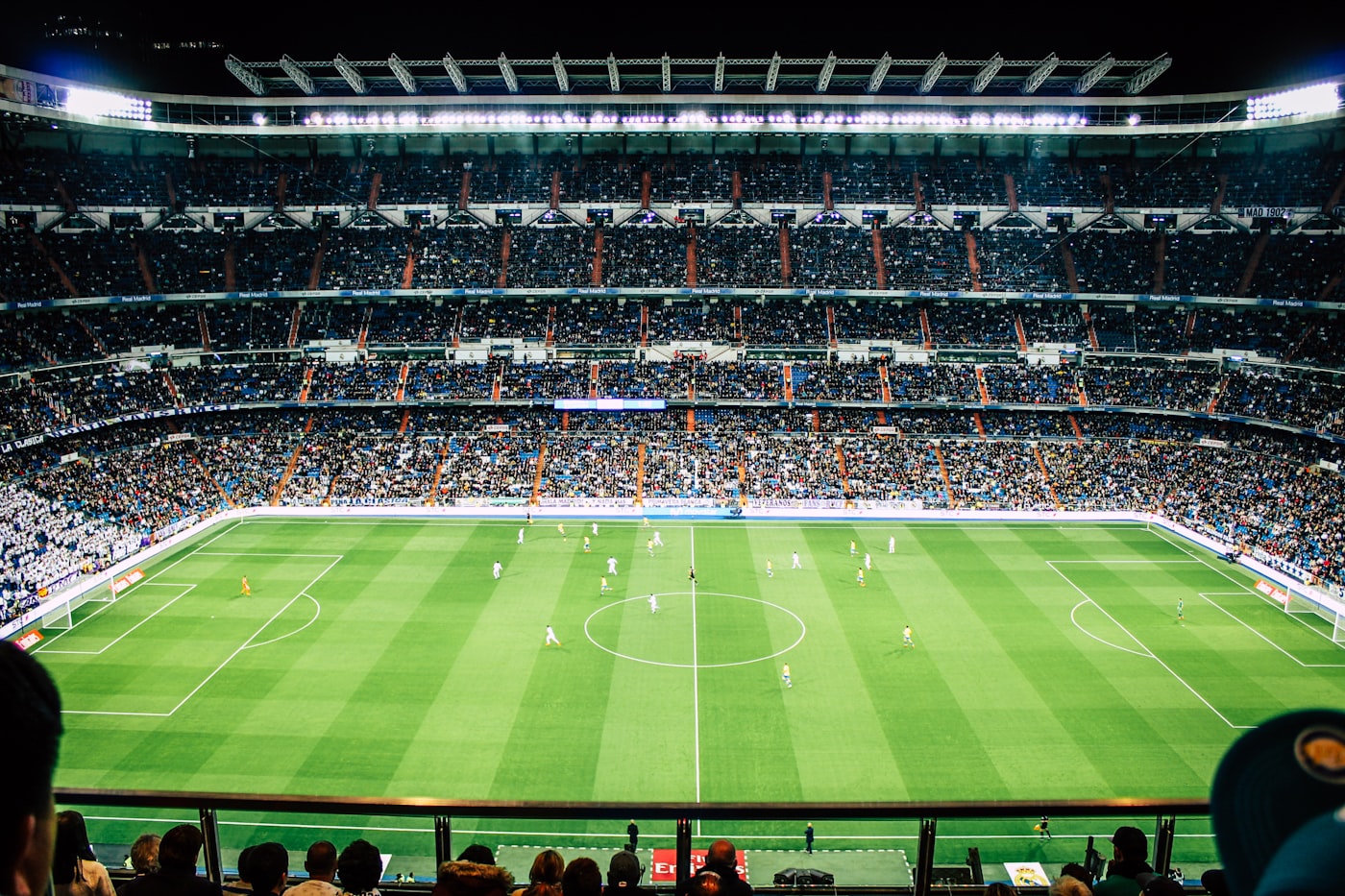 Football stadium at night